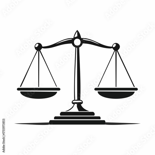 Scales of justice flat icon for apps and websites