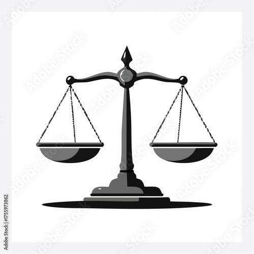 Scales of justice flat icon for apps and websites