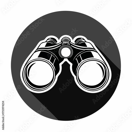 Binocular field glasses flat icon