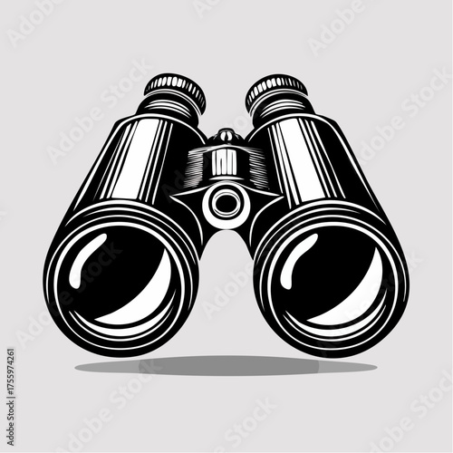 Binocular field glasses flat icon