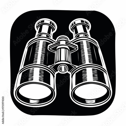 Binocular field glasses flat icon
