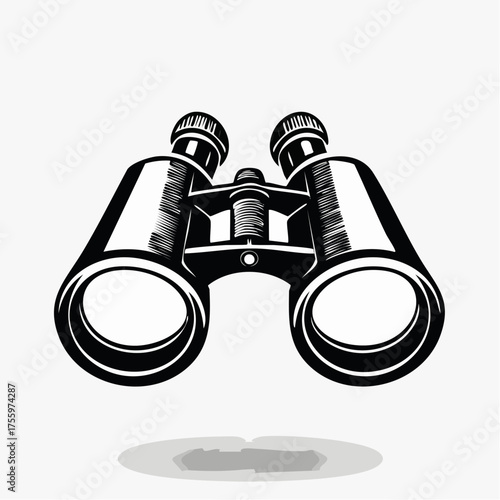 Binocular field glasses flat icon