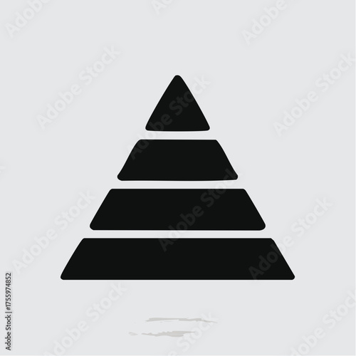 Triangle up arrow or pyramid flat vector icon for apps and websites