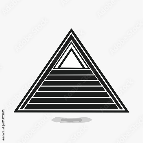 Triangle up arrow or pyramid flat vector icon for apps and websites