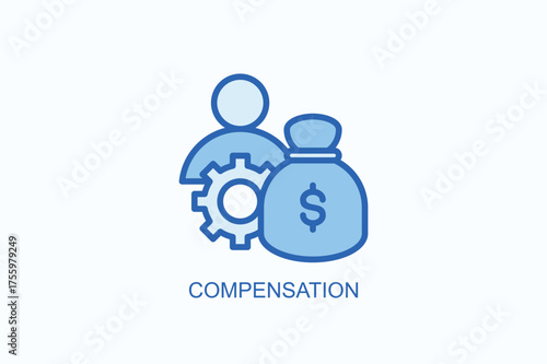 Compensation Icon Or Logo Isolated Vector Illustration