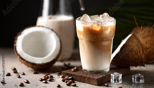 Iced Coffee Coconut Splash Creamy Cold Brew