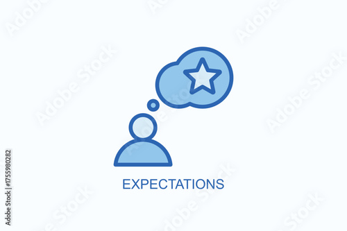 Expectations Icon Or Logo Isolated Vector Illustration