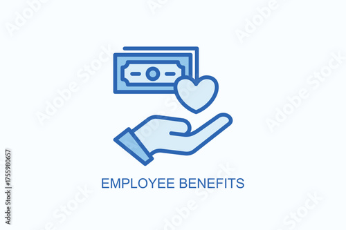 Employee Benefits Icon Or Logo Isolated Vector Illustration