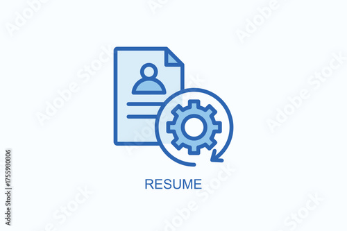 Resume Icon Or Logo Isolated Vector Illustration