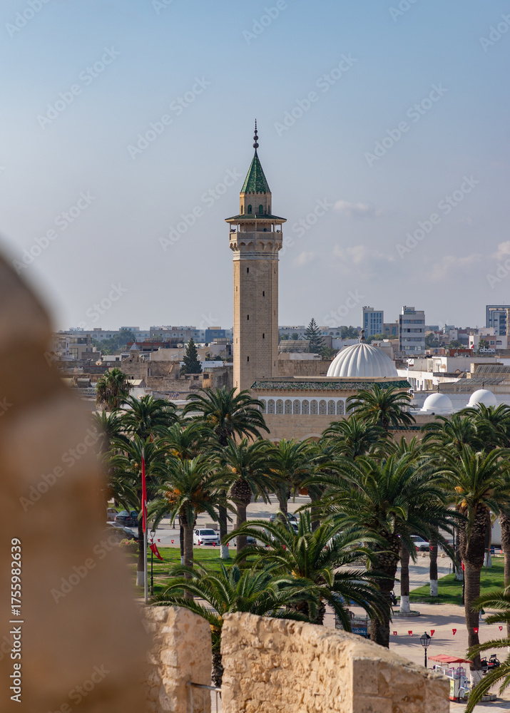 Fototapeta premium Bourguiba Mosque and Monastir Arts Square