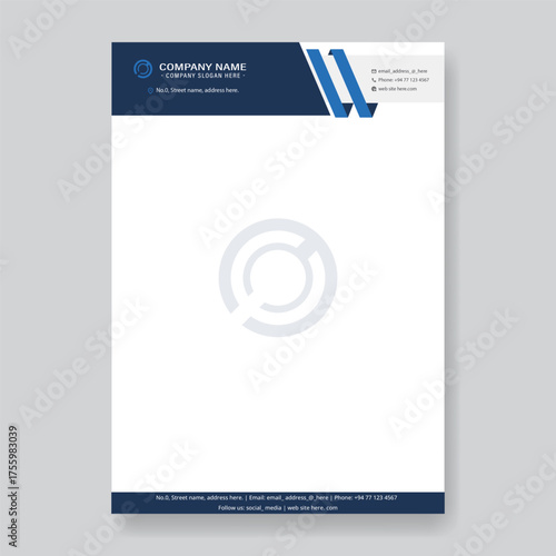 modern corporate letterhead template vector