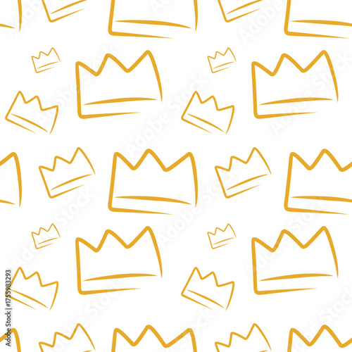 pattern with crown vector illustration simple design.eps