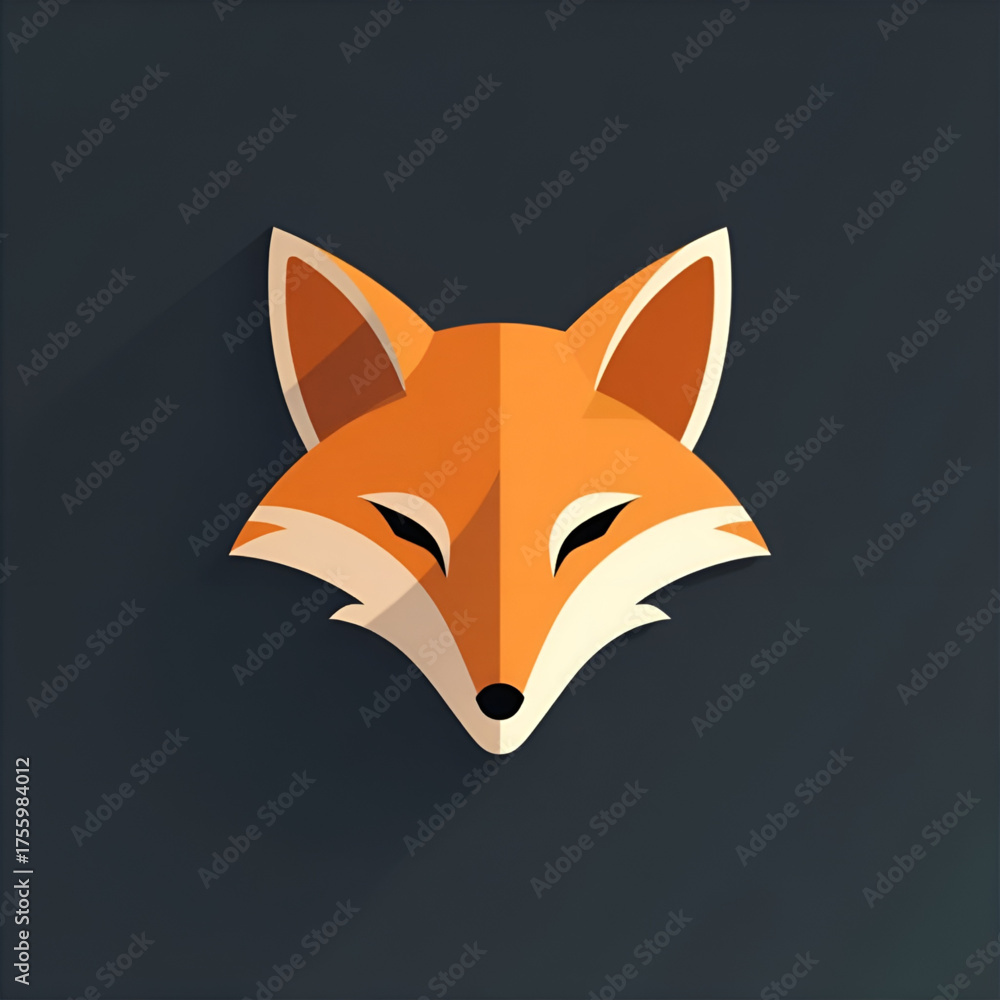 Obraz premium red fox vector illustration