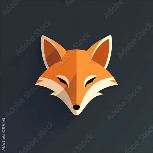 red fox vector illustration