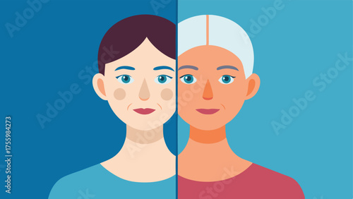 Before and After Faces Two sidebyside illustrations showing a face before and after treatment highlighting improved texture and reduced wrinkles after exosomeenhanced laser