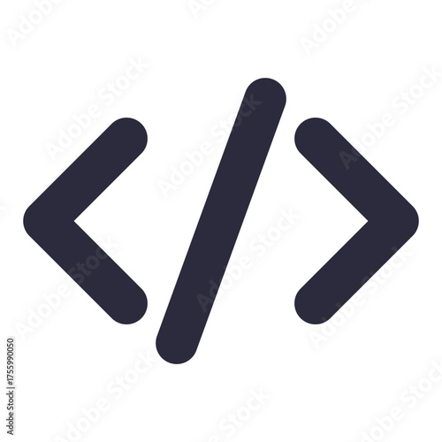 Coding Icon Sign Coding Simple Flat
