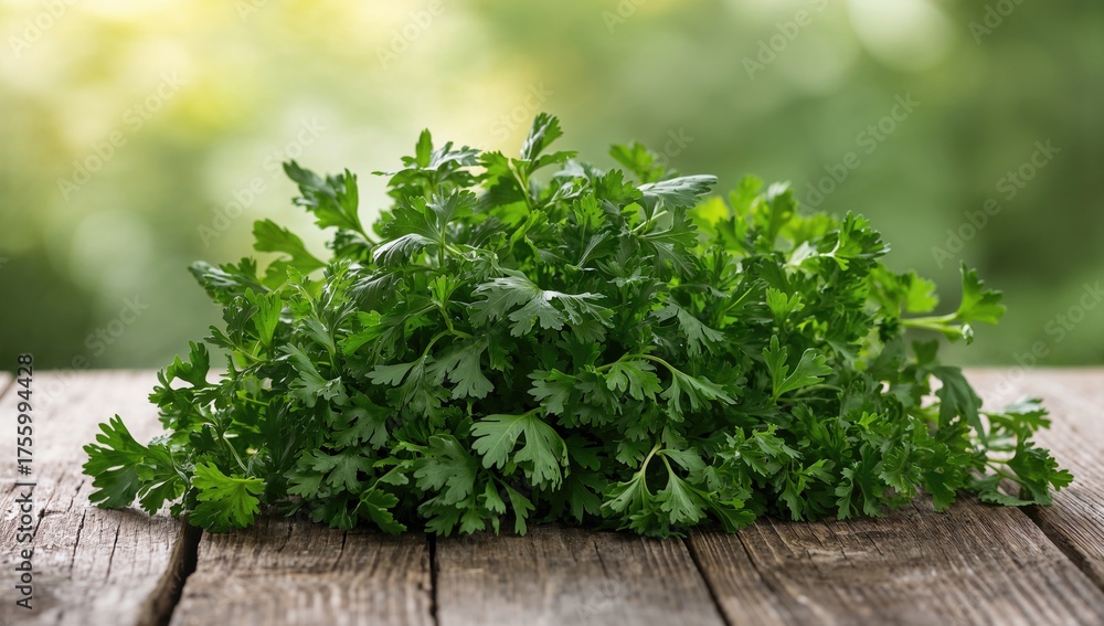 Fototapeta premium Bundle of fresh fragrant parsley