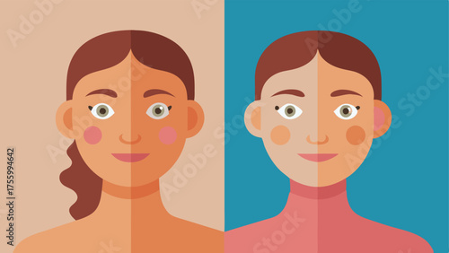 Before and After A sidebyside comparison of skin before and after laser treatment highlighting improvements in texture and tone with a faded background illustrating the healing