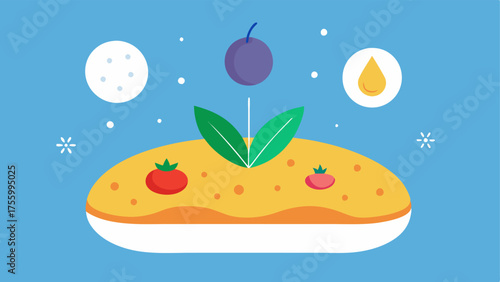 Active Ingredients An illustration depicting the exosome patch with floating icons for natural ingredients like plant extracts or vitamins contributing to skin rejuvenation.