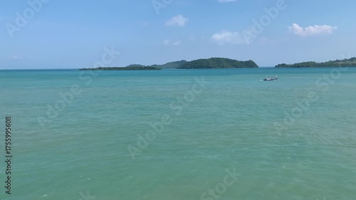Blue sea and blue sky