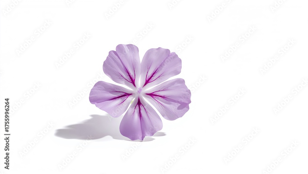 Fototapeta premium Isolated Phlox Flower on a White Backdrop