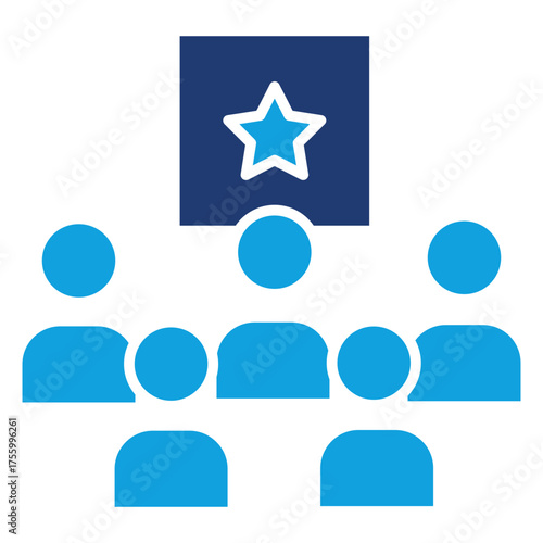 Voters Flat Blue Icon