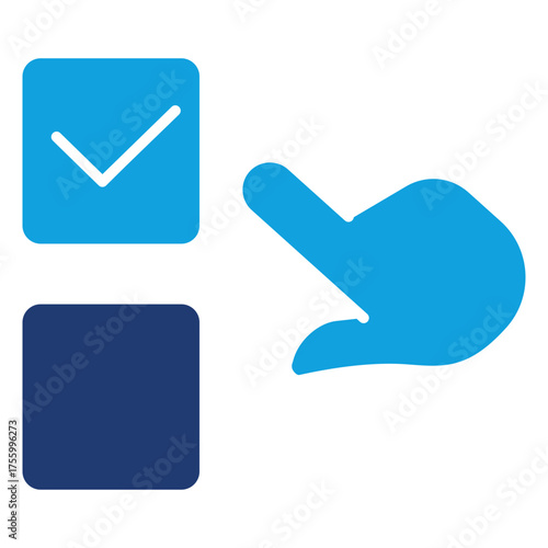 Voting Flat Blue Icon