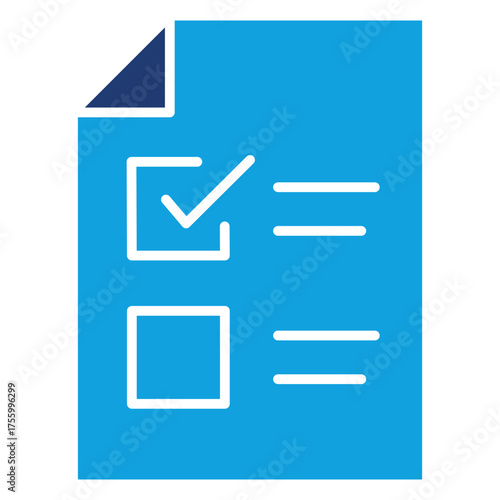 List Flat Blue Icon