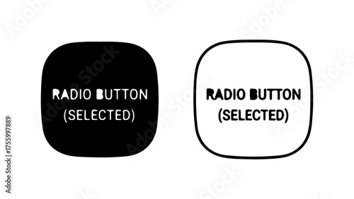 Radio button states selected with transparent background