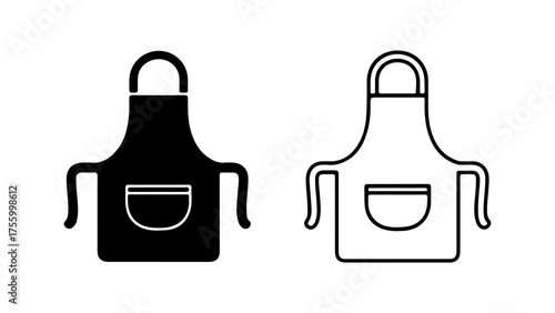 Apron icon set with transparent background