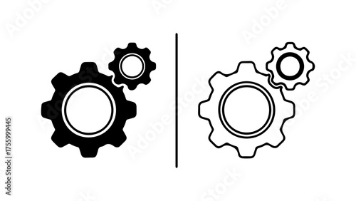 Gears and cogs with transparent background