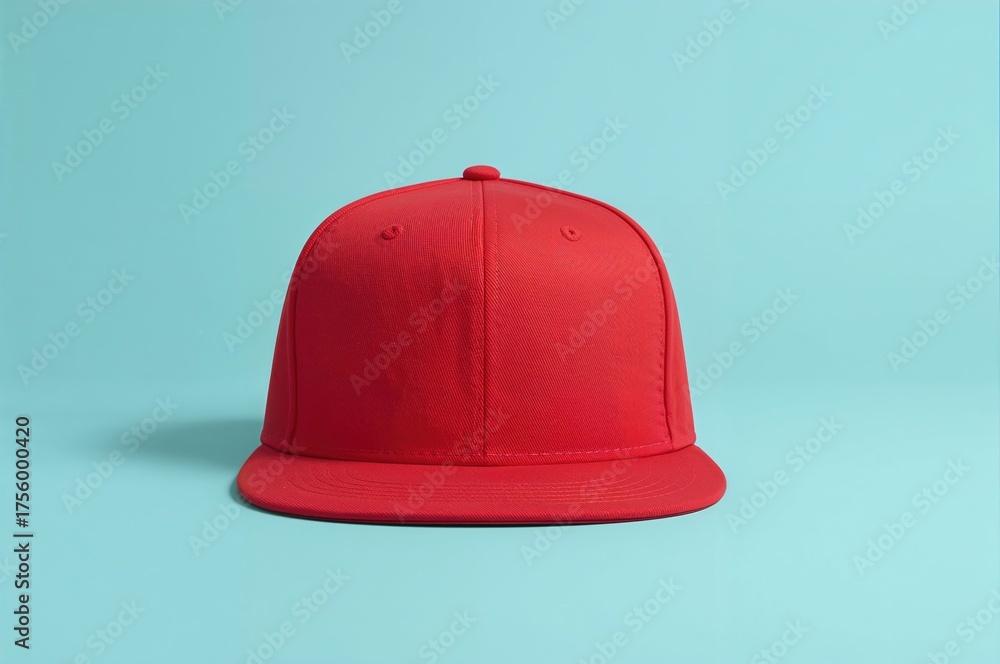 Fototapeta premium A stylish crimson cap in a flat design