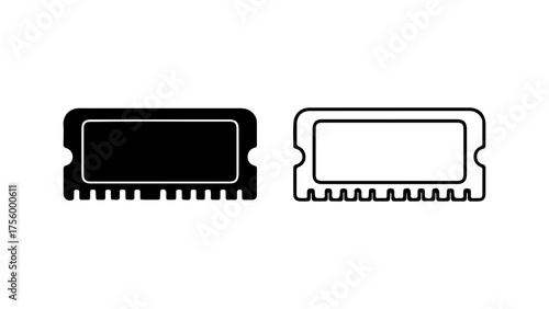 Memory chip icons with transparent background