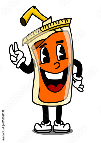 Illustration of a happy soda