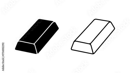 Gold bars with transparent background