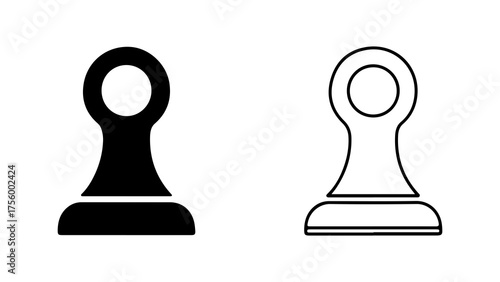 Game pawn icons with transparent background