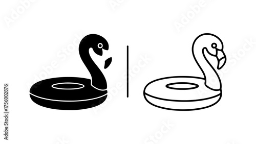 Swan float with transparent background