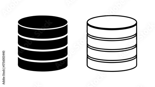 Database cylinders with transparent background