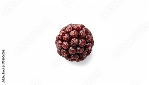 Healthy dried mulberry snack isolated on white background
