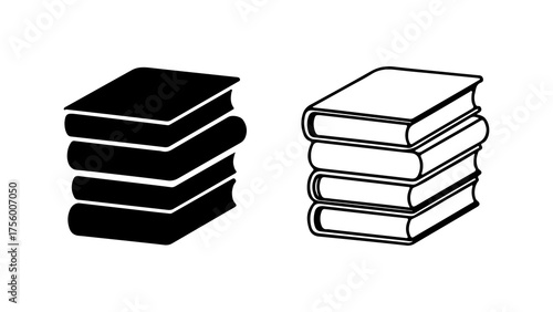 Stack of books with transparent background