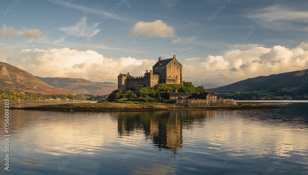 Fototapeta premium Fortress on a Scottish Isle