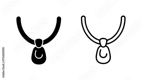Necklace icon with transparent background