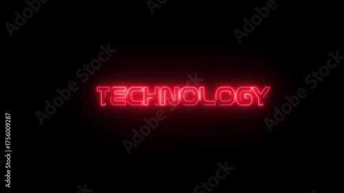 technology neon with black background