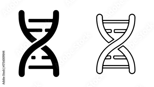 Dna structure outline with transparent background