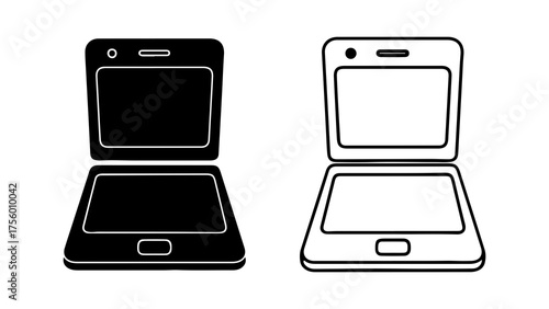 Foldable smartphone with transparent background
