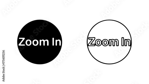 Zoom in icons with transparent background