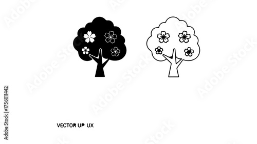 Cherry blossom tree with transparent background