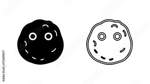 Chocolate cookies with transparent background