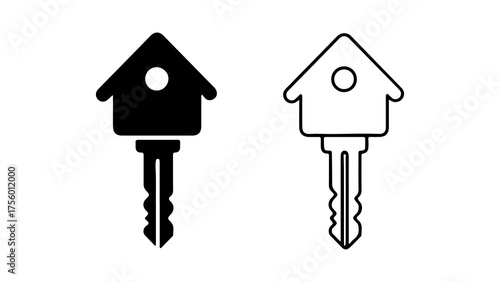 House key icon with transparent background
