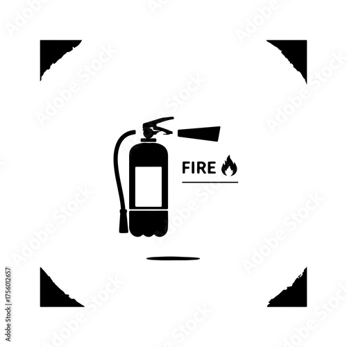 Fire extinguisher icon with transparent background